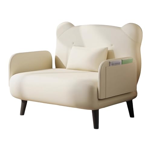 Sillón cama plegable individual con colchón que ahorra espacio, bolsillo lateral de almacenamiento, peso máximo 150 kg, ideal para sala de estar, oficina, dormitorio (blanco, 180 x 90 x 29 cm)