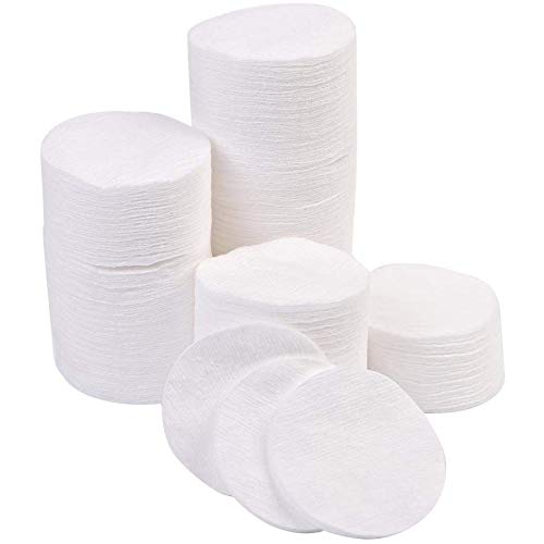 Round 100% Cotton Makeup Remover Pads for Women Girls All Skin Types Cosmetic Pads White (Pack of 1 (50 PCS))-image-7