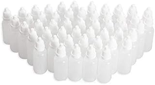 24 Pcs 30ml 1 oz Empty Squeezable Soft Plastic Dropper Bottle Eye Liquid Dropping Container with Screw On Cap for Essential Oil Sample Liquid Reagent Cosmetic Lab Drops