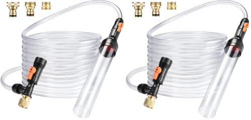 Image of enomol Gravel Vacuum for Aquarium Water Changer Fish Tank Cleaning Tools,Siphon Universal Quick Pump Aquarium Water Changing (30ft) (Pack of 2)