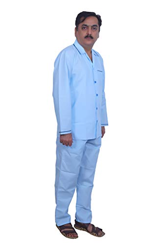 Image of Emperor Men's Cotton Plain /Solid Night Suit Pack of 1