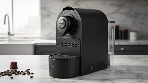 Image of JVD Mini Corseto Espresso Coffee Machine | Nespresso Compatible Capsule Coffee Maker | Italian Pump | Fast Heating | Compact Coffee Machine for Home, Office & Hotel | Black