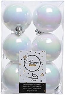 Shatterproof Balls Pack of 12 x 60mm Bianco