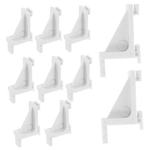 BUGUUYO 10 piezas Soporte de Estante de Plástico para Refrigerador de Clips de Sostenimiento para Congelador Organizador para Frigoríficos y Almacenamiento Frío