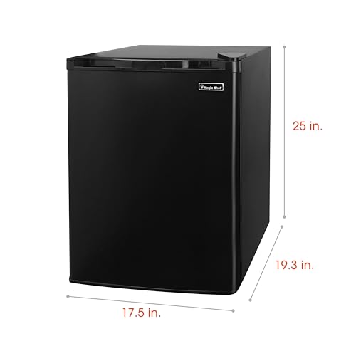 Image of Magic Chef 2.6-cu. ft. Mini Fridge in Black, Small Compact All Refrigerator with No Freezer for Bedroom, Apartment, Dorm Room, Office