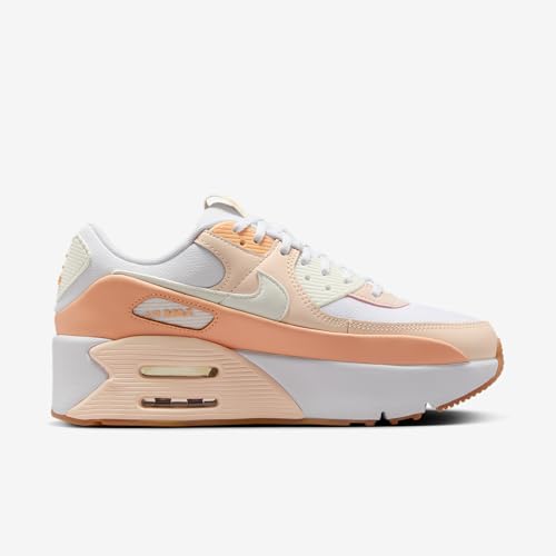 Nike Air Max 90 LV8 Women's Shoes (White/Barely Orange/Orange Chalk/Sail)3