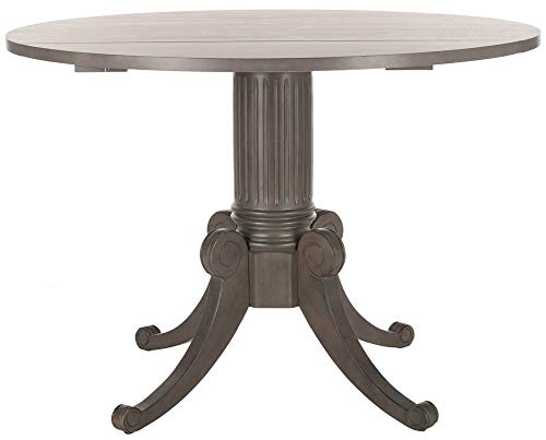 Safavieh Home Forest - Mesa de comedor tradicional gris con hojas caídas
