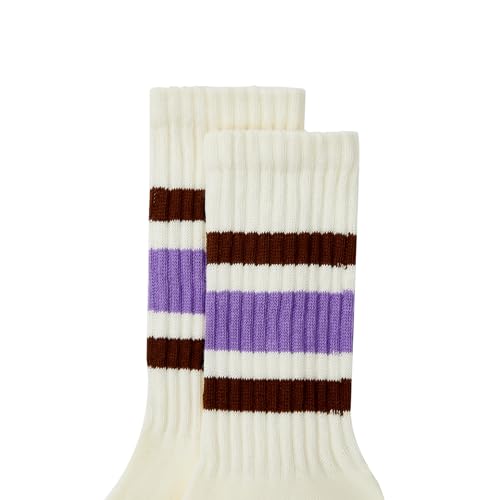 Image of American Trends Tube Socks for Women Striped Slouchy Scrunch Retro Socks Vintage Cute Crew Sock