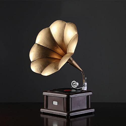 TiyabdB Retro Gramophone Iron Player Ornements Vintage Modèle Barre Cover