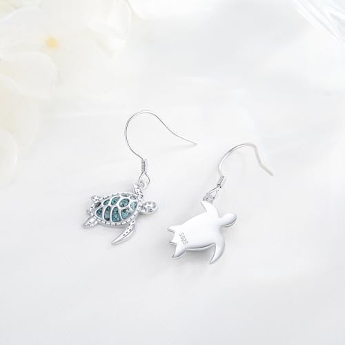 Ocean Earrings 925 Sterling Silver Turquoise Sea Animal Dangle Drop Earrings Beach Themed Jewelry Gifts for Women Girls3