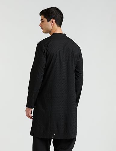Image of Symbol Premium Men Cotton Embroidered Long Kurta