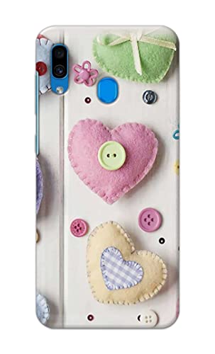 Image of PRINTFIDAA Heart Shape Hard Back Cover for Samsung Galaxy A20 / Samsung A30 / Samsung M10S Back Cover -(P6) KAT1010