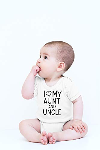 CBTwear I Love My Aunt and Uncle Baby Bodysuit - Cute Unisex Newborn Clothing Funny Infant Unisex Outfit2