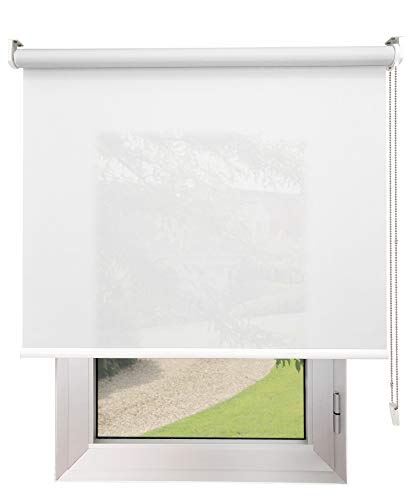 EB ESTORES BARATOS Estor Termoregulador Luminoso (Screen Trevira sin PVC) Tacto Textil/LO AJUSTAMOS A SU Medida EXACTA Ancho x Alto. Color: Blanco Grisaceo. Medidas: 175cm x 180cm