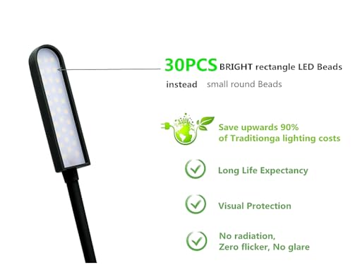 Image of LED Sewing Machine Light,POWKER 30 LED Magnetic Mount Drill Press Light with Flexible Silone Coating Gooseneck for Sewing Machine, Drill Presses, Desks, Music Stands, Craft, Workbenches, Lathes Lamps