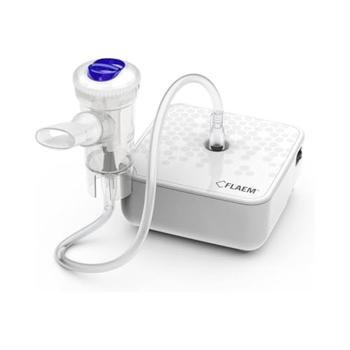 Flaem, ProfiNeb 2024, Aerosol Portatile Silenzioso per la cura delle Basse Vie Respiratorie, Macchina Aerosol Adulti e Bambini Certificato MDR completa di Mascherine Soft Touch, Made in Italy