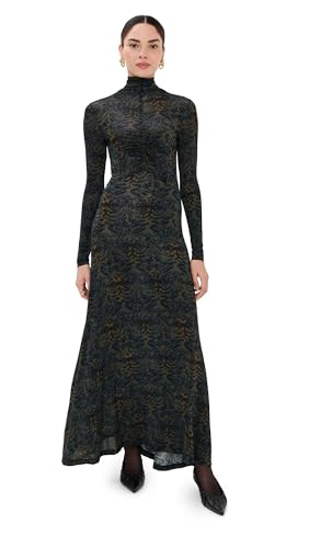 Ulla Johnson Women's Koa Jersey Ruched Front Turtleneck Dress