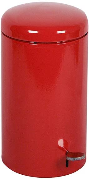 Caneca de basura roja con pedal 7 gal Witt Industries miniatura 2