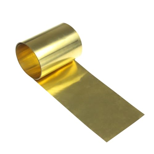 WSYCWG H62 Brass Foil Thickness 0.6Mm, 1 Meter Long Brass Flat Strip Width 30-100Mm Suitable for Model Making and Building Decoration,0.6×50×1000mm