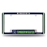 Rico Industries NBA Minnesota Timberwolves Classic 12" x 6" Chrome All Over Automotive License Plate Frame for Car/Truck/SUV