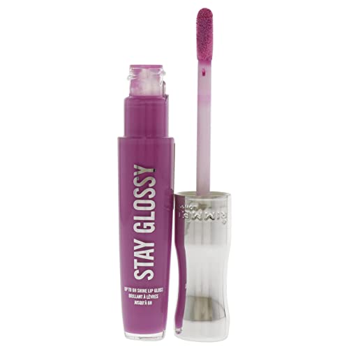 Rimmel London Stay Glossy Lip Gloss - 155 Purple Parlour for Women 0.18 oz Lip Gloss - Image 3