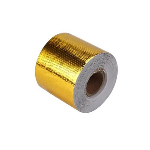 Cinta térmica de fuerte adhesión dorada para aislar calor en escapes