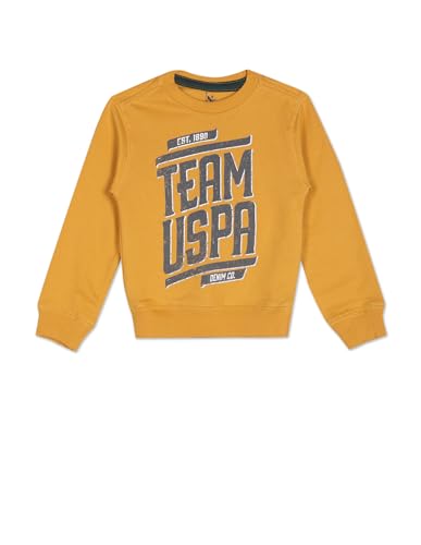 Image of U.S. POLO ASSN. UKSWSON0107 FS Round NCK SWS, 24T Sweatshirts Dk. Yellow