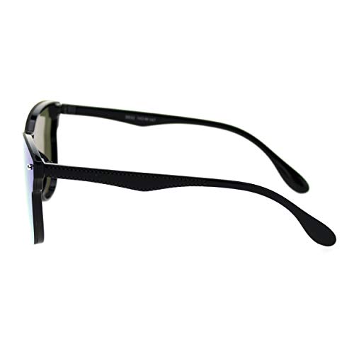 Unisex Panel Lens Shield Hipster Plastic Horn Sunglasses3