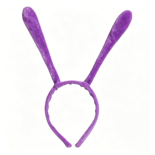 AIUPUOC Purple Bunny Ears Plush Headband Butterfly Insect Antenna Headband Cosplay Costume Accessory for Parties Halloween and Daily Wear (Purple)