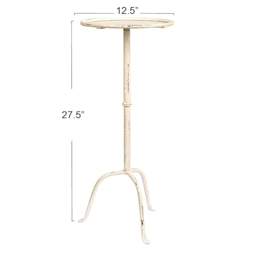 Image of Metal Martini Cocktail Table, Antique White