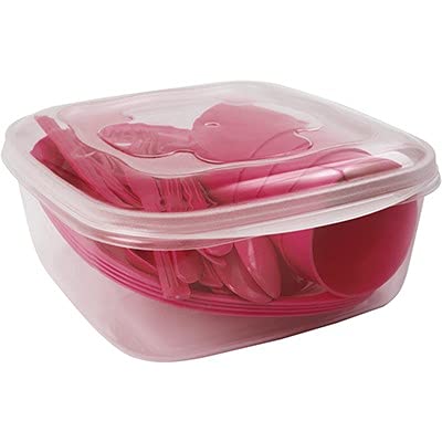 Set De Vaisselle Camping 10 Pièces – Acier Inoxydable, Assiettes, Bols, Gobelets, Couverts, Sacs – Pour 1-2 Personnes