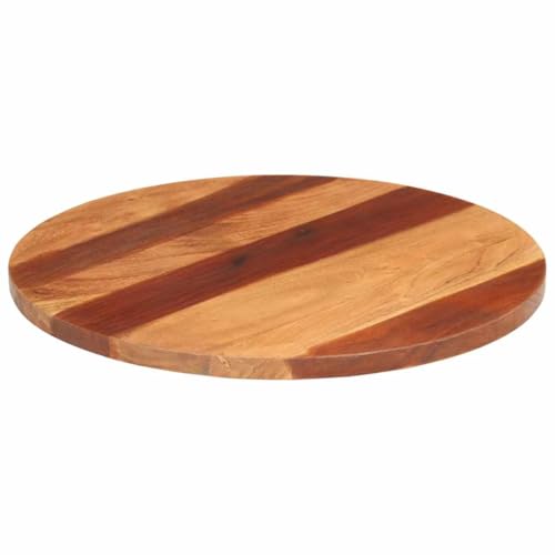 Mimdixy Mesa de comedor de madera maciza de palisandro, redonda, 25-27 mm, 60 cm, para bistró y mesas altas