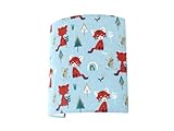  Applique murale tissu bleu motifs panda roux et lapin traditionnel luminaire demi cylindre 1/2 lune idée cadeau anniversaire zen décoration japonisant- taille personnalisée fête des mères