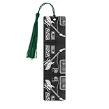 Love Rock Marque-page exquis en bois – Motif imprimé double face, fabriqué à partir de bois de peuplier pour livres et journaux