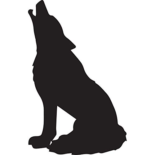 Image of NBFU Decals Wolf Silhouettes (Black) (Set of 2) Premium Waterproof Vinyl Decal Stickers for Laptop Phone Accessory Helmet Car Window Bumper Mug Tuber Cup Door Wall Decoration