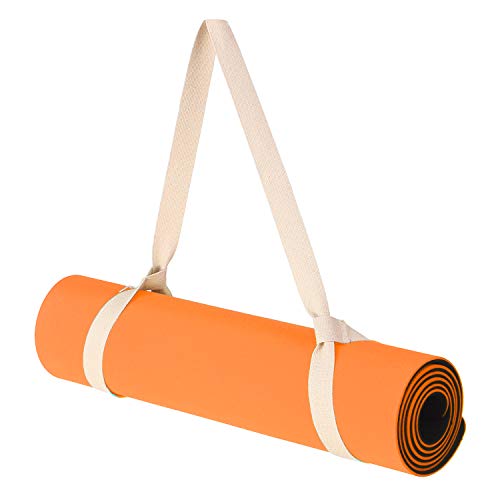Image of AEROLITE Double Color Extra Long Extra Wide Yoga mat /Fitness Mat (6.5mm, Sunrise Orange)