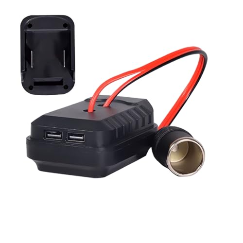Mechero 18-21 V USB | Adaptador toma mechero vehículo | Doble puerto para coche, moto, viajero, camping