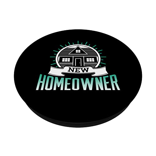 New Homeowner Landlord Home House PopSockets Swappable PopGrip, Black - Image 2