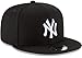 New Era Unisex-Adult MLB 9Fifty Black White Primary Logo Adjustable Snapback Hat Cap One Size Fits All - New York Yankees Black White