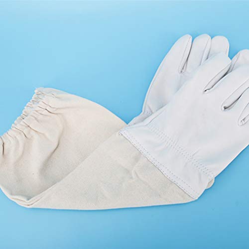 LIOOBO 1 Paar Imkerhandschuhe Ziegenleder-Schutzhandschuhe Leder-Imkerhandschuh Imkerwerkzeug für Imker – Bild 6