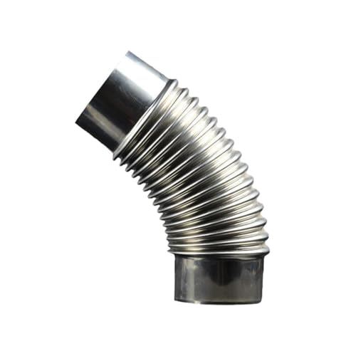 Winkeabuy 1 tubo de codo de acero inoxidable de 45 grados de diámetro de 6 cm, estufa de chimenea múltiple K2u0 para estufas de leña al aire libre