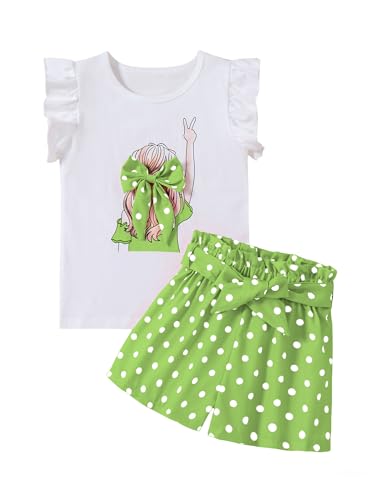 Image of Girls Summer Outfits Cute Sleeveless Top High Waisted Short Sets with Pockets Teen Girl Clothes Size 6-14 T