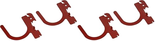 Image of Wall Control Pegboard Accessory U-Shaped Slotted Metal Hook Red (Pack of 2)