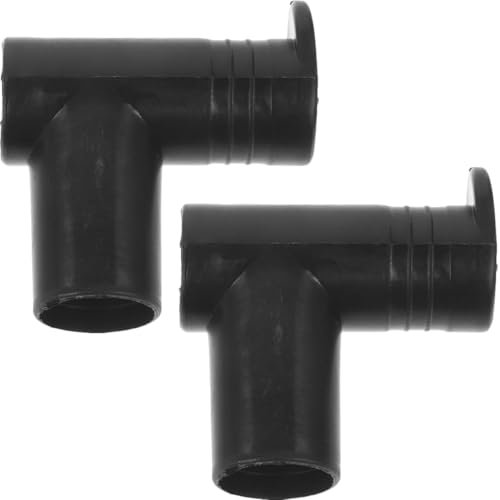 POPETPOP Conector De Percha De Ángulo Recto 2 Piezas Juntas De Postes Para Ropa Suministros De Prendas De Ropa Negro