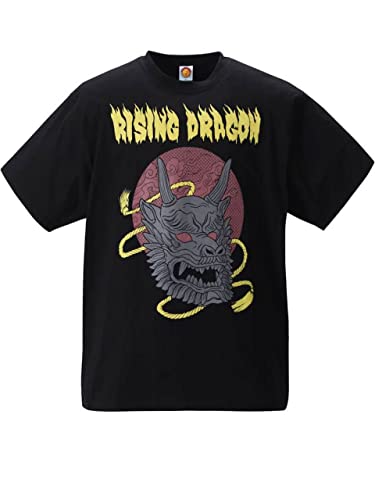 (メンズナーレ) MensNare 新日本プロレス鷹木信悟「RISING DRAGON」半袖Tシャツ C040306-10 ブラック 4L