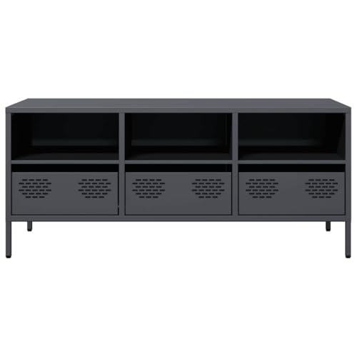 Meuble TV d'extérieur étanche gris anthracite table basse de jardin basse - 5