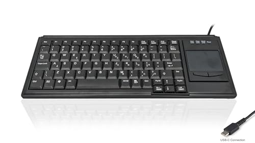 Image of Accuratus K82B USB-C - USB Type C Premium Mini Scissor Key Keyboard with Touchpad (US Layout)