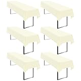 6 Stück Tischdecke Bierzeltgarnitur 110 x 260cm Beige...