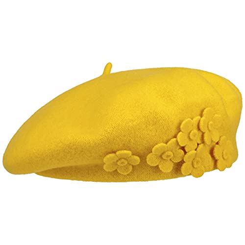Barascon Flower Beret Women Yellow One Size
