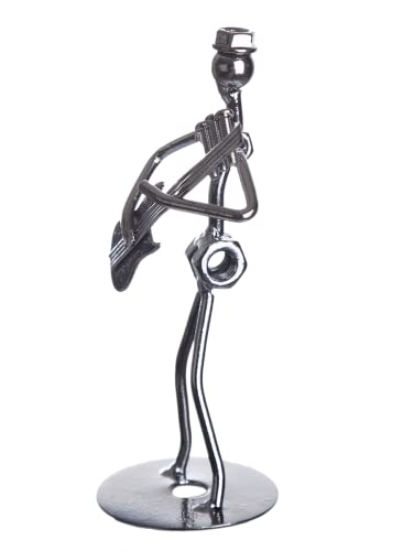 Berry President 5.0" Home Decor Cast Iron Wires And Screws Statue/Figurine (Electric Guitar Player) #TOP2